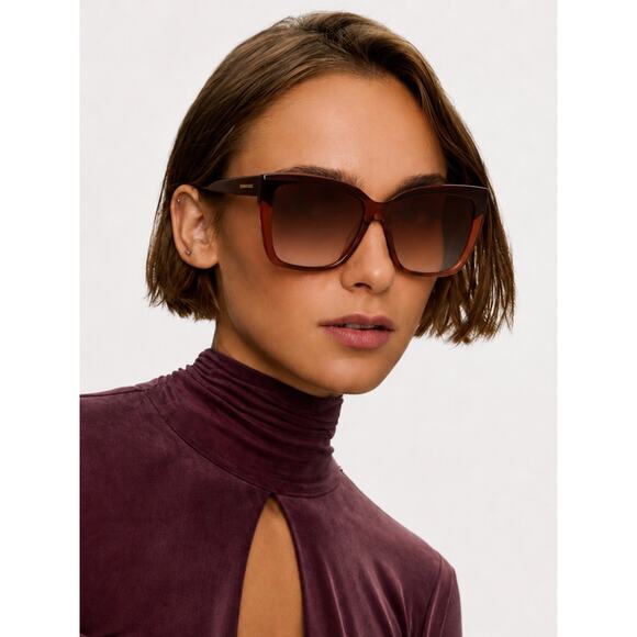 New Salvatore Ferragamo SF1102S 619 Women\'s Brown Gradient Cat-Eye Sunglasses main image 10